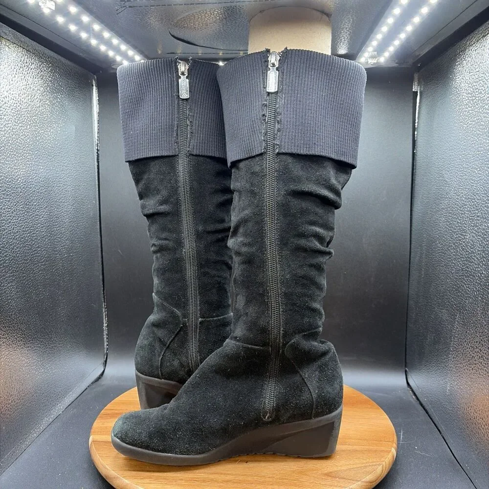 Blondo Canada Knee High Boots Womens Size 6.5 Black Suede 20